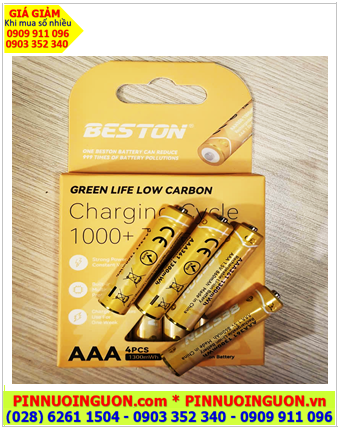 Beston AAA350, Pin sạc 1.5v Lithium Li-ion Beston AAA350 (AAA1300mWh tương đương 860mAh) /Vỉ 04 viên